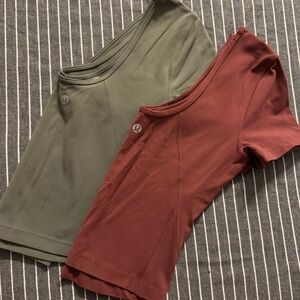 Lululemon crewneck crop tops